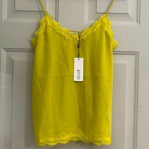 NWT Molly Bracken Yellow Boutique Cami Boho Top Sz S